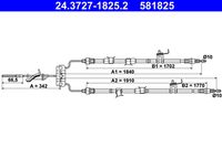 ATE 24.3727-1825.2 - Cable de accionamiento, freno de estacionamiento