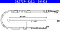 ATE 581923 - Cable de accionamiento, freno de estacionamiento