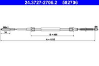 ATE 582706 - Cable de accionamiento, freno de estacionamiento