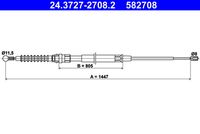 ATE 582708 - Cable de accionamiento, freno de estacionamiento