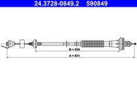 ATE 590849 - Cable de accionamiento, accionamiento del embrague