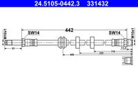 ATE 331432 - Tubo flexible de frenos