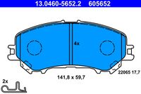ATE 13.0460-5652.2 - Juego de pastillas de freno