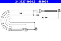 ATE 581094 - Cable de accionamiento, freno de estacionamiento