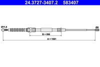 ATE 583407 - Cable de accionamiento, freno de estacionamiento