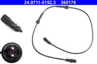 ATE 360176 - Sensor, revoluciones de la rueda