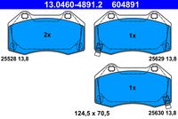 ATE 13.0460-4891.2 - Juego de pastillas de freno