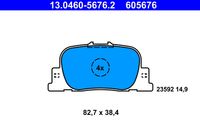 ATE 13.0460-5676.2 - Juego de pastillas de freno