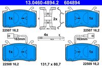 ATE 604894 - Juego de pastillas de freno
