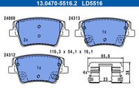 ATE LD5516 - Juego de pastillas de freno - ATE Ceramic