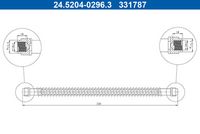 ATE 24.5204-0296.3 - Tubo flexible de frenos