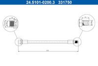 ATE 331750 - Tubo flexible de frenos