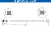ATE 331761 - Tubo flexible de frenos