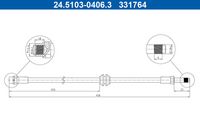 ATE 331764 - Tubo flexible de frenos