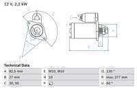BOSCH 0 986 013 910 - Motor de arranque
