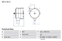 BOSCH 0986034070 - Alternador