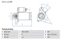 BOSCH 0986016380 - Motor de arranque - ECO