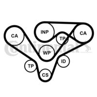 CONTINENTAL CTAM CT1015WP2PRO - Bomba de agua + kit correa distribución