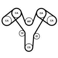 CONTINENTAL CTAM CT1096K2PRO - Juego de correas dentadas