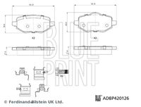 BLUE PRINT ADBP420126 - Juego de pastillas de freno