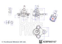 BLUE PRINT ADBP860167 - Rótula de suspensión/carga