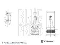 BLUE PRINT ADBP860063 - Rótula de suspensión/carga