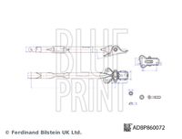 BLUE PRINT ADBP860072 - Barra oscilante, suspensión de ruedas