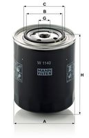 MANN-FILTER W 1140 - Filtro, sistema hidráulico operador