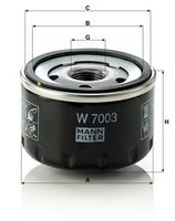 MANN-FILTER W 7003 - Filtro de aceite