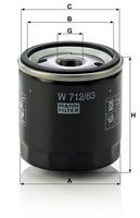 MANN-FILTER W 712/83 - Filtro de aceite