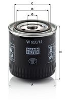 MANN-FILTER W 920/14 - Filtro de aceite