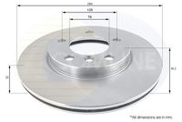 COMLINE ADC1775V - Disco de freno - COATED