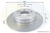 COMLINE ADC1635 - Disco de freno - COATED