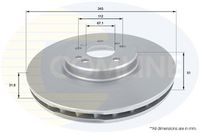 COMLINE ADC1633V - Disco de freno - COATED