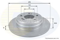 COMLINE ADC1616 - Disco de freno - COATED