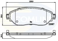 COMLINE CBP02285 - Juego de pastillas de freno