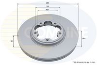 COMLINE ADC5095V - Disco de freno - Comline