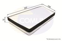 COMLINE EKF115 - Filtro, aire habitáculo