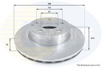 COMLINE ADC1656V - Disco de freno - COATED