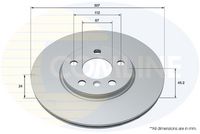 COMLINE ADC2802V - Disco de freno - COATED