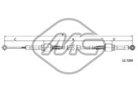 Metalcaucho 81145 - Cable de accionamiento, caja de cambios manual