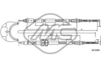 Metalcaucho 81794 - Cable de accionamiento, freno de estacionamiento