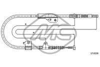 Metalcaucho 82324 - Cable de accionamiento, freno de estacionamiento