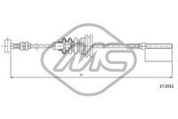 Metalcaucho 83492 - Cable de accionamiento, freno de estacionamiento