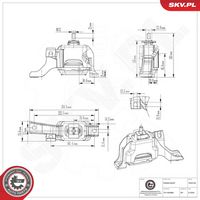 ESEN SKV 75SKV156 - Soporte, motor