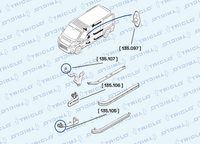 TRICLO 135107 - Guía rodillo, puerta corrediza