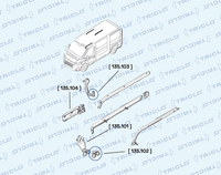 TRICLO 135103 - Guía rodillo, puerta corrediza