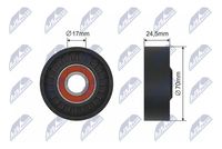 NTY RNKBM028 - Polea tensora, correa trapezoidal