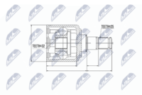 NTY NPWLR002 - Juego de articulación, árbol de transmisión