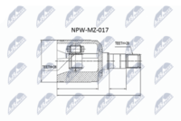 NTY NPWMZ017 - Juego de articulación, árbol de transmisión